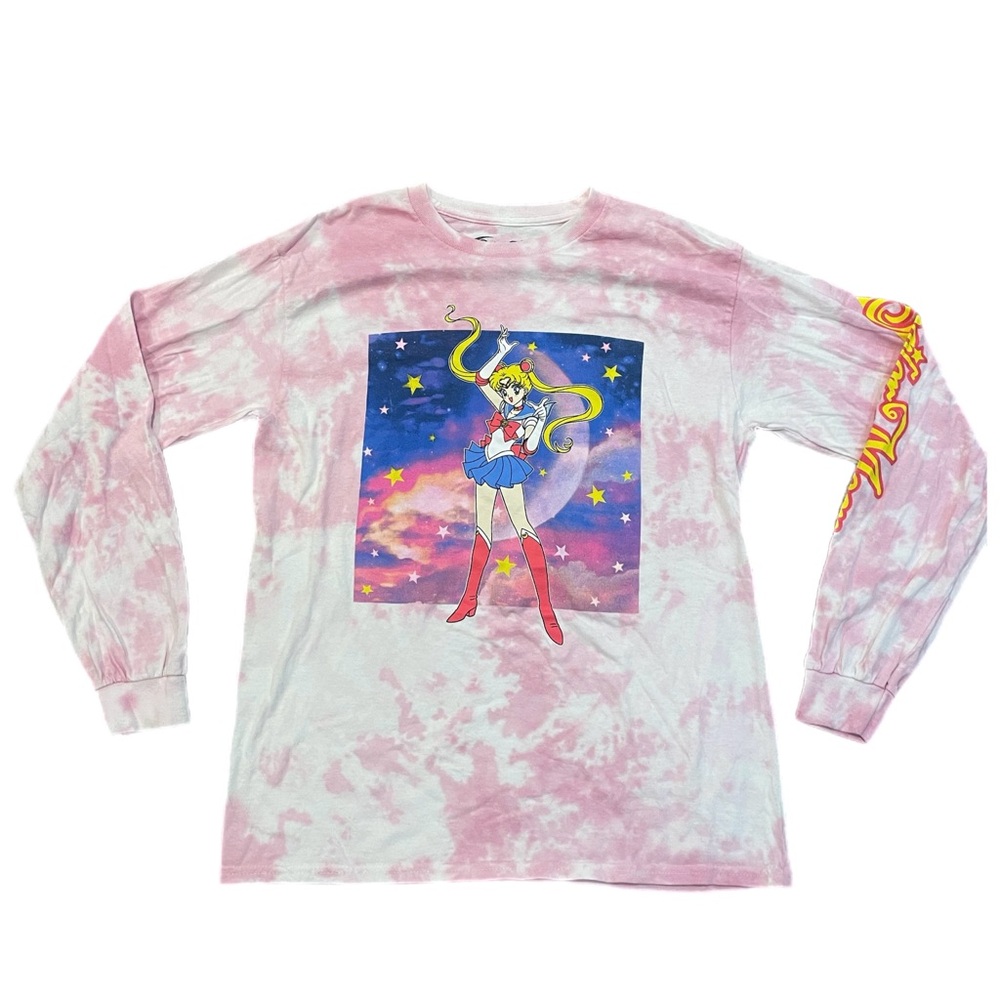Women’s Sailor Moon Hot Topic Long Sleeve Pink Tie Dye Jojifuku Harajuku Anime M